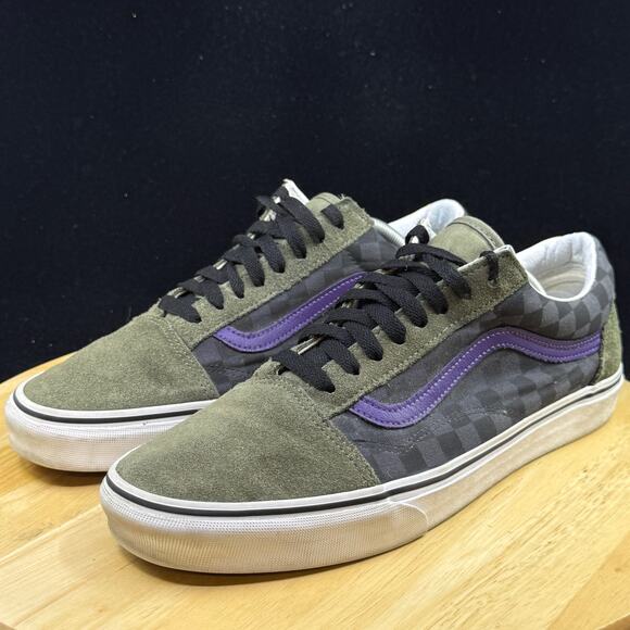 Vans old skool rally green checker sneaker shoes yellow blue sk8 men 11 main image 8